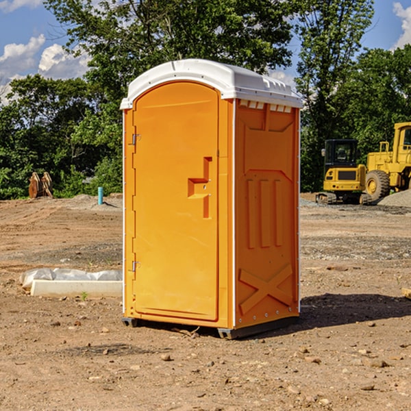 how often are the portable toilets cleaned and serviced during a rental period in Gorham KS
